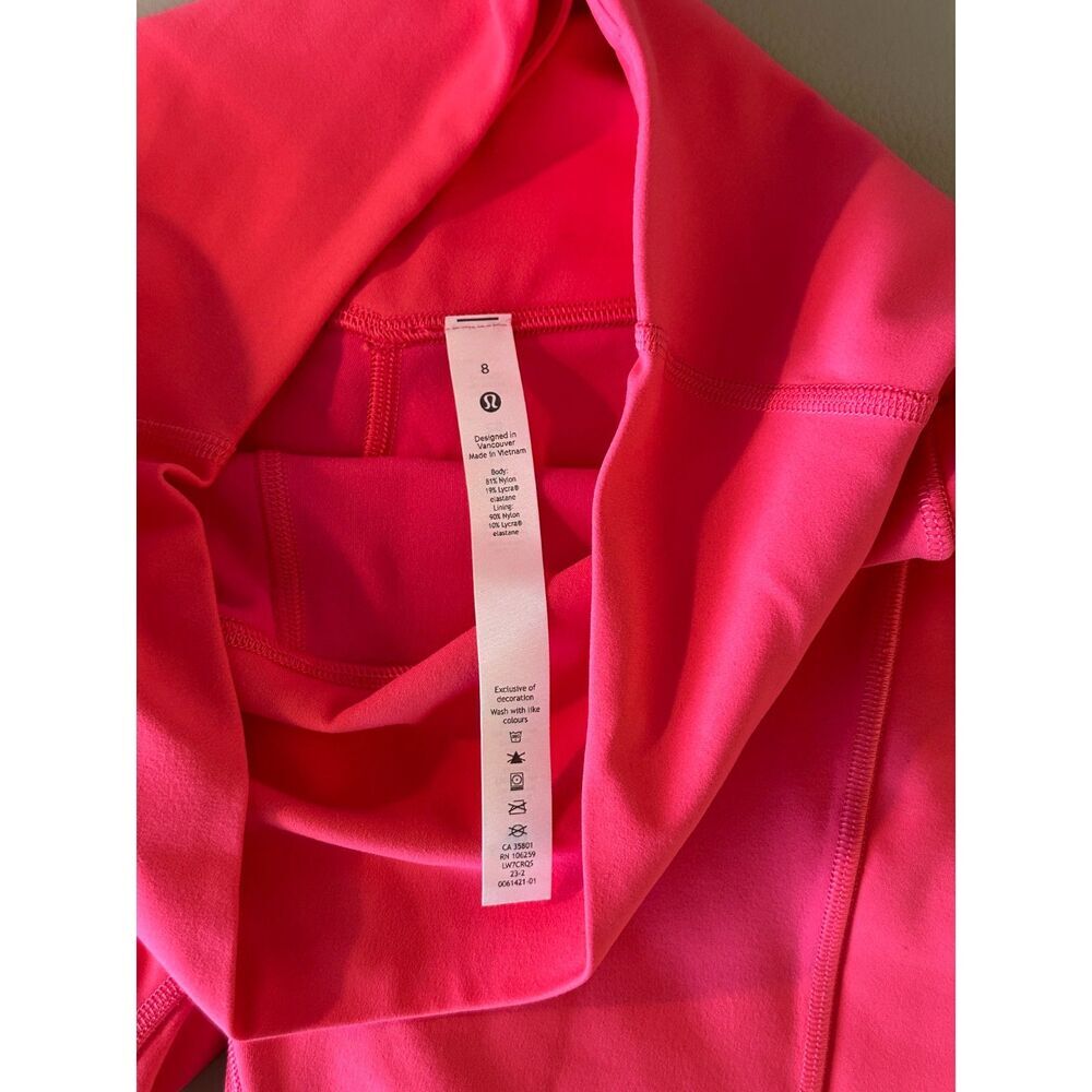 Lululemon Align High-Rise Shorts with Pockets 6" Size 8 Pink Excellent Condition - Picture 8 of 8